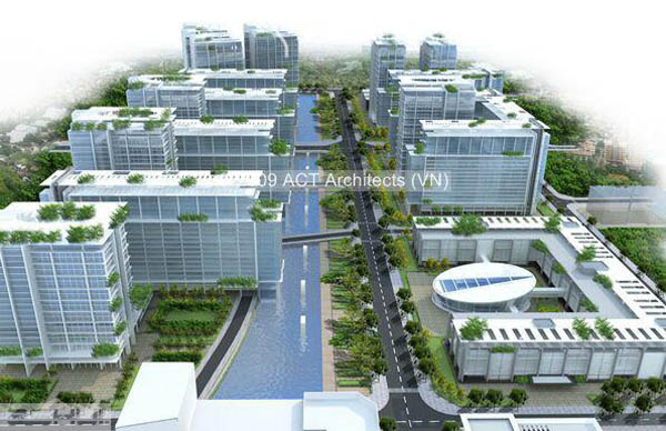 Dự án "Thành phố sinh thái Eco City" ở trung tâm Hà Nội